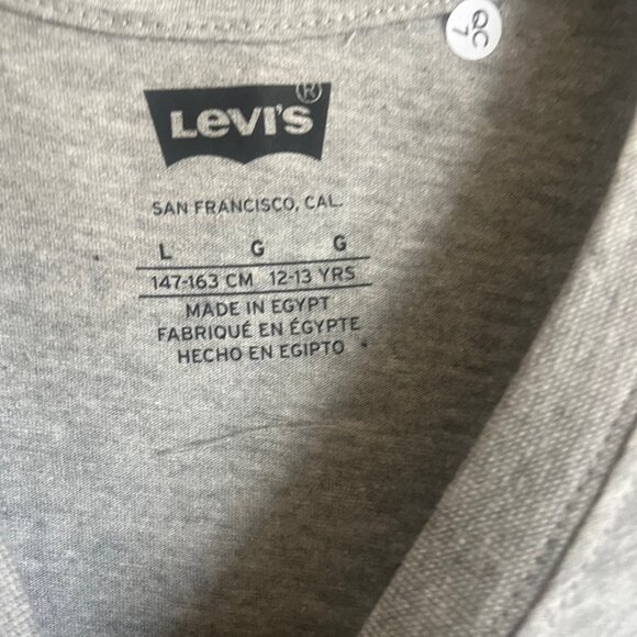 Boys Grey Levi's Denim Pocket Tee NWT - Picture 3 of 4